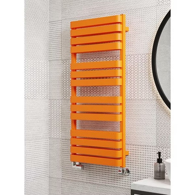 Terma WARP T BOLD 655 x 500 Heated Towel Rail - RAL 2003 Matt Orange