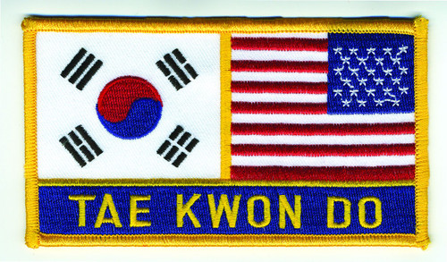 Korea & U.S. TAE KWON DO Flag Patch