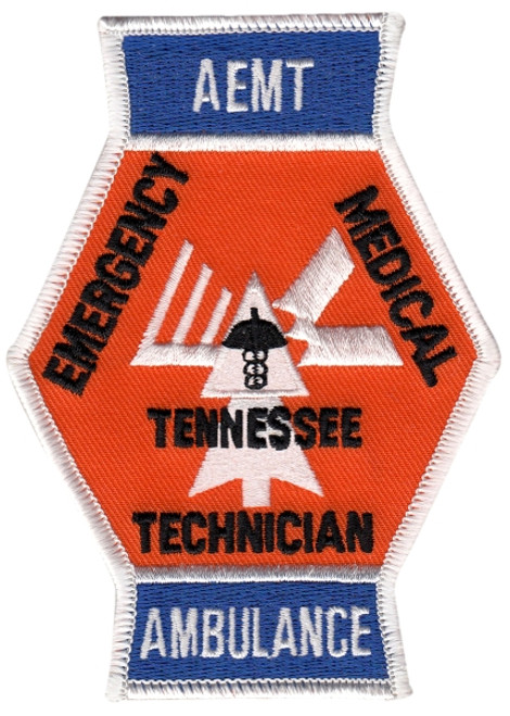 TN, AEMT TENNESSEE AMBULANCE Shoulder Patch, 3-1/4x4-1/2"