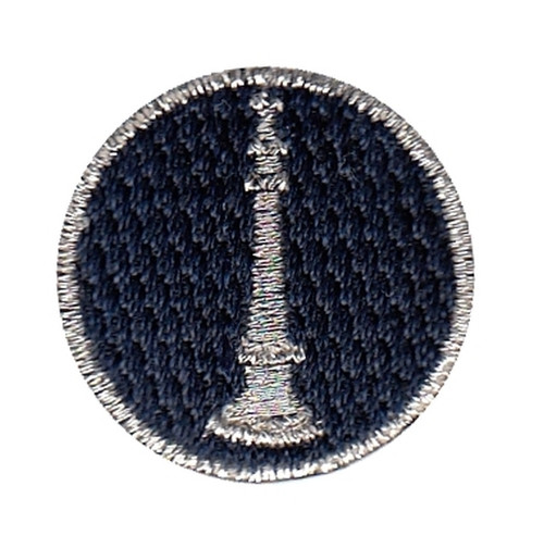 LT, 1 Bugle, Embroidered Collar InsigniaMet., 1" Circle