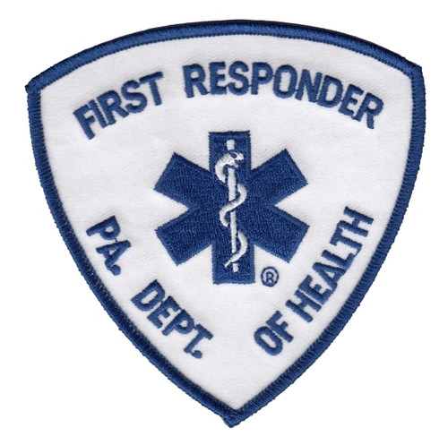 PA DEPT OF HEALTH FIRST RESPONDER Shoulder Patch, 3-3/4x3-3/4"