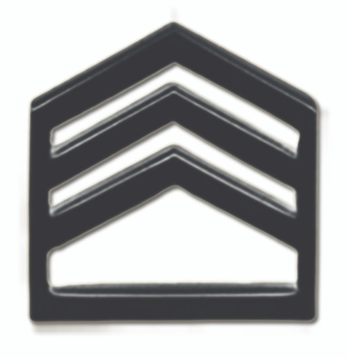 Staff Sgt Rank Insignia Pin, ROTC, Pair