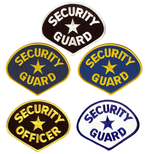 SECURITY GUARD Shoulder Patch, 4-3/4x3-3/4"