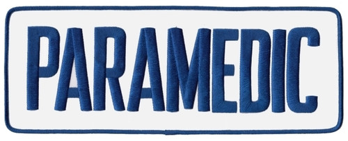 PARAMEDIC Back Patch, Royal Blue/White, 11x4"