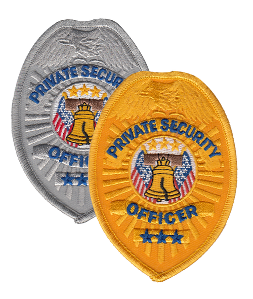 PRIVATE SECURITY OFFICER Badge Patch, 2-1/2x3-1/2"