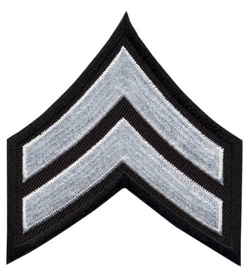 CPL Chevrons, White/Black, 3" Wide