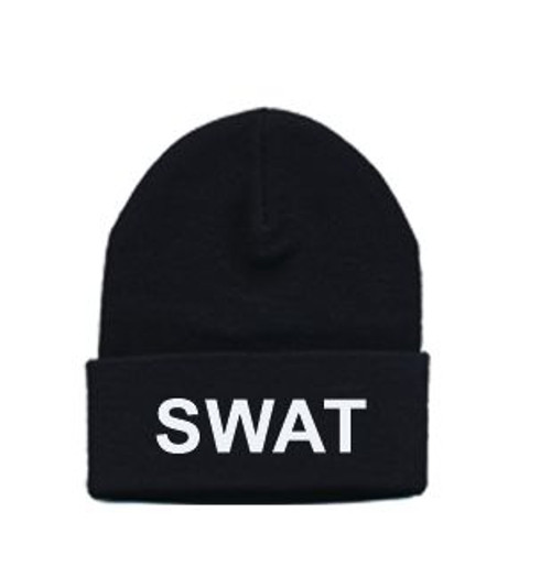 SWAT Watch Cap, White/Black, One Size