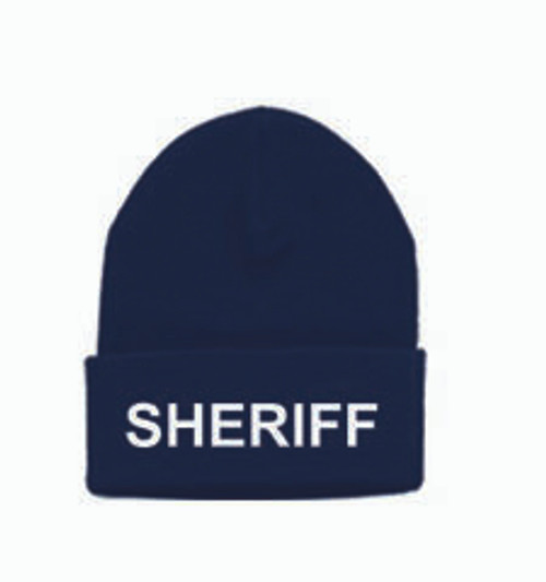SHERIFF Watch Cap, White/Dark Navy, One Size
