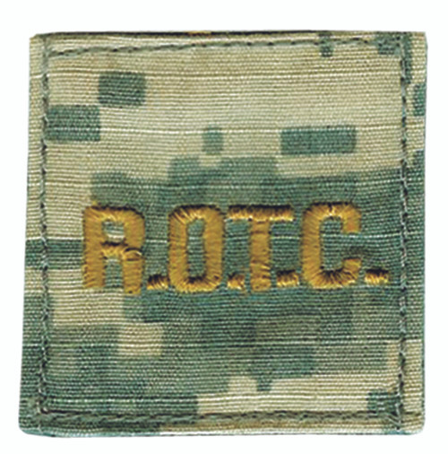 ROTC - Gold Letters - OCP w/hook - 2 x 2"