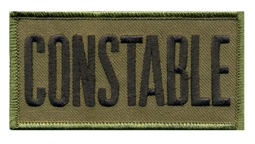 CONSTABLE Chest Patch, Black/O.D., 4x2"
