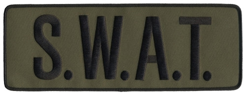 S.W.A.T. Back Patch, Hook, Black/O.D., 11x4"