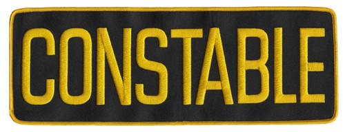 CONSTABLE Back Patch, Hook, Medium Gold/Black, 11x4"