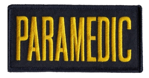 PARAMEDIC Chest Patch, Medium Gold/Midnight, 4x2"