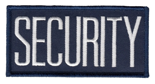 SECURITY Chest Patch, White/Navy, 4x2"