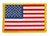 U.S. Flag Patch, Reflective, Medium Gold, 3-3/8x2-1/4"