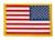 U.S. Flag Patch, Reflective, Reverse, Medium Gold, 3-3/8x2-1/4"