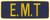 E.M.T. Back Patch, Medium Gold/Navy, 11x4"