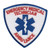 EMT Shoulder Patch, w/ Ambulance, Red/Royal, 3-9/16x3-9/16"