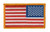 U.S. Flag Patch, Reverse, Dark Gold, 3-3/8x2"