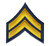 CPL Chevrons, Medium Gold/Navy, 3" Wide