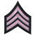 Pink Line - SGT Chevrons, Light Pink/Grey on black, 3" Wide