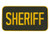 SHERIFF Back Patch, Gold/O.D, 11x6"