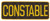 CONSTABLE Back Patch, Medium Gold/Brown, 11x4"