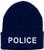 POLICE Watch Cap, White/Midnight Navy, One Size