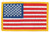 U.S. FLAG - Med Gold Border, Hook - 3-1/2 x 2-1/4"