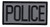 POLICE Chest Patch, Reflective, Black/Reflective Grey, 4x2"