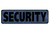 SECURITY Back Patch, Printed, Reflective, Hook, Black/Silver, 12x3-1/2"