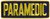 PARAMEDIC Back Patch, Hook, Medium Gold/Navy Blue, 11x4"