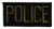 POLICE Chest Patch, Hook, O.D./Black, 4x2"