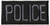 POLICE Chest Patch, Hook, Grey/Black, 4x2"