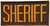 SHERIFF Chest Patch, Hook, Dark Gold/Brown, 4x2"