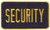 SECURITY Back Patch, Hook, Medium Gold/Navy Blue, 9x5"