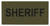 SHERIFF Chest Patch, Printed, Hook w/Loop, Tactical Stlye, Black/O.D., 5-1/2x2-5/8"