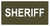 SHERIFF Chest Patch, Printed, Hook w/Loop, Tactical Stlye, White/O.D., 5-1/2x2-5/8"