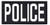 POLICE, Back Patch, Printed, Hook w/Loop, Tactical Style, White/Midnight, 11x5-1/2"