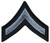 PFC Chevrons, Merrowed Border, Medium Grey/Black, 3" Wide