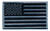 U.S. Flag Patch, Hook, Grey/Black, 3-1/4x1-13/16"