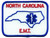 NORTH CAROLINA E.M.T. Shoulder Patch, Red, 4x3"