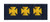 Maltese Crosses - Continuous, Felt, Medium Gold/Dk Navy,3/4" Cross