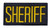 SHERIFF Chest Patch, Medium Gold/Midnight, 4x2"