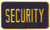 SECURITY Back Patch, Medium Gold/Navy, 9x5"