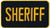 SHERIFF Back Patch, Medium Gold/Midnight, 9x5"