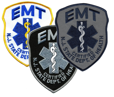 EMT Shoulder Patch, Reflective, Reflective White, 3-1/2 Cir