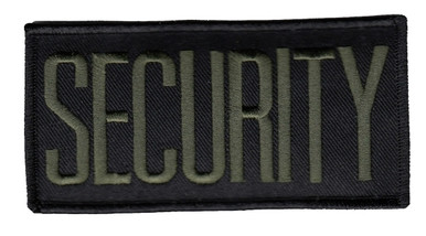 SECURITY Chest Patch, Hook, O.D./Black, 4x2" - Emblem Enterprises
