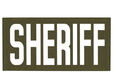 SHERIFF Tactical ID Patches - 11x4 - Black Lettering