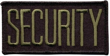SECURITY Chest Patch, O.D./Black, 4x2" - Emblem Enterprises